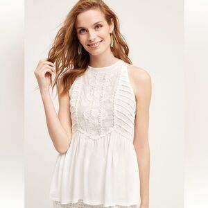 Meadow Rue halter top in white size L
